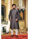 Grey Meet Vol 3 Exclusive Pure Silk Heavy Quality Jecard Designer Festive Wear Mens Kurta 16001-H